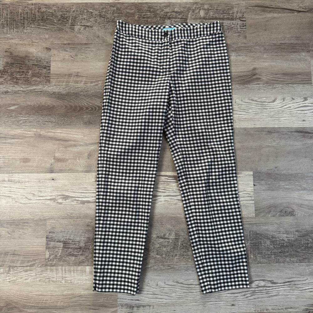 J.McLaughlin Gingham Ankle Pants Black White Cottagecore French Minimalist 2
